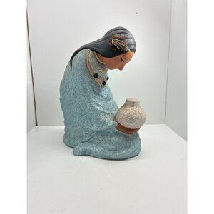 Native American Woman Figurine Statue